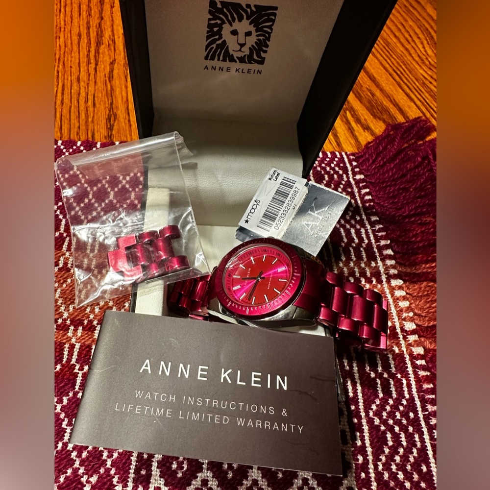Anne Klein Water Resistant Watch in Hot Pink